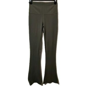 Lululemon Align High Rise Mini Flared Pants Grey Sage Green Size 6
